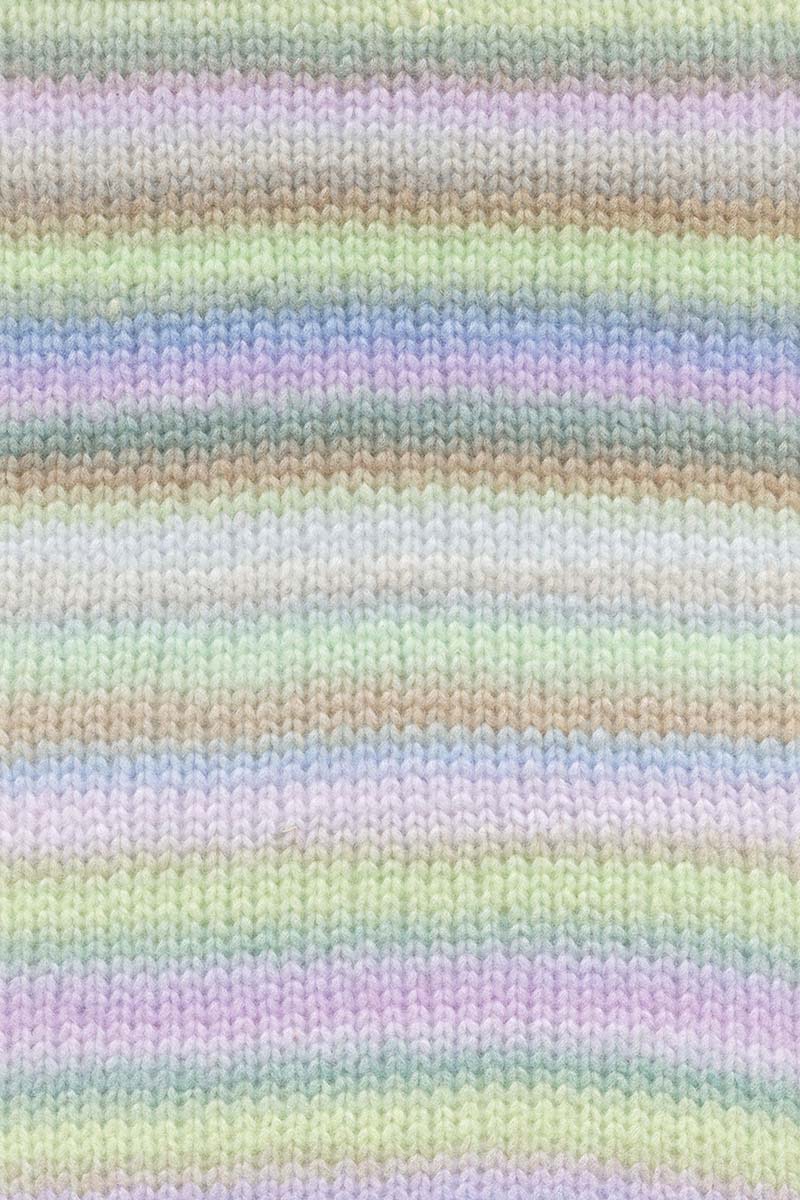 Lang Yarns Cloud Yarn, 260m / 100g – Light Green/Light Blue/Lilac (0014), yarn texture
