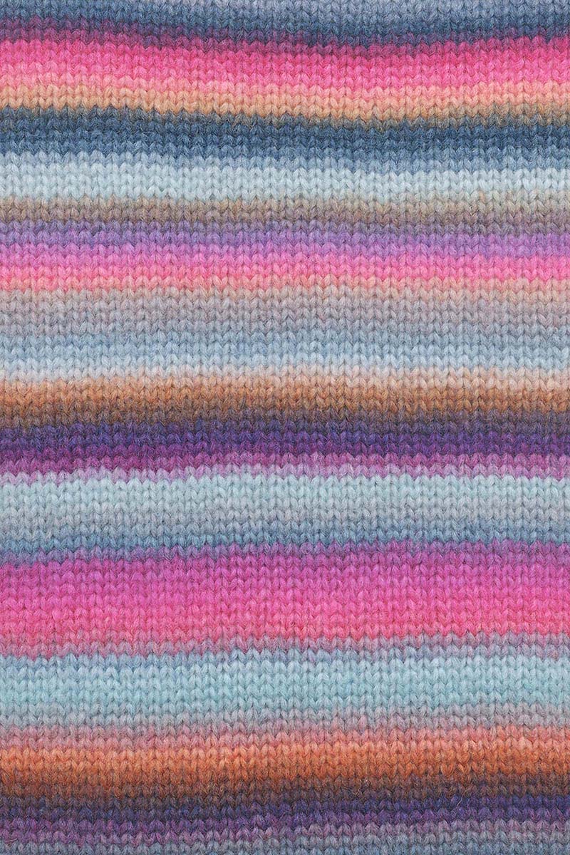 Lang Yarns Cloud Yarn, 260m / 100g – Pink/Ice Blue/Petrol/Violet (0032), yarn texture