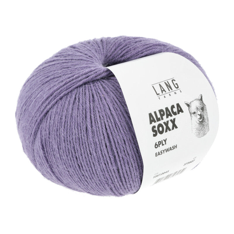 Lang Yarns Alpaca Soxx 6-ply Yarn, 390m / 150g – Dark Lilac (0045)