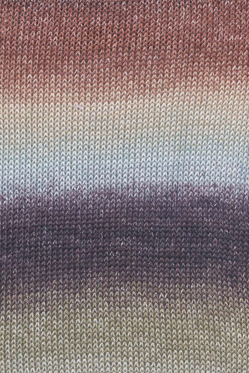 Lang Yarns Quattro Dégradé – 100g / 240m – Olive/Brown/Ciel (0017) – detail