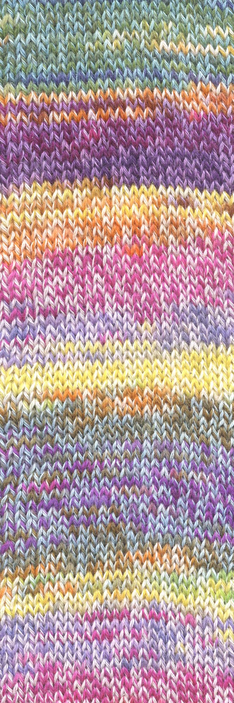 Lang Yarns Footprints – 100g / 400m – Purple/Turquoise/Yellow (0025) – C view