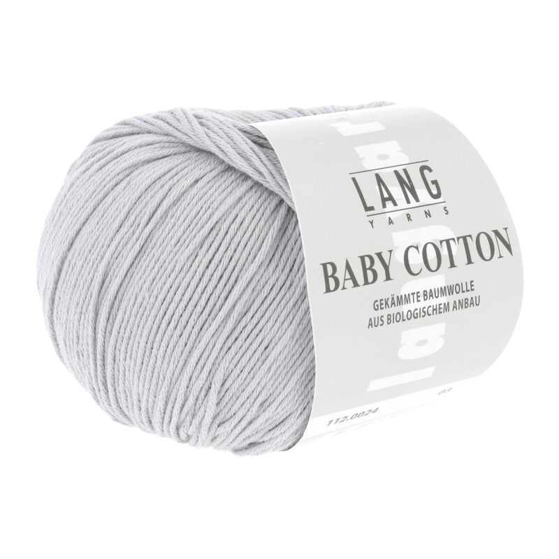 Lang Yarns Baby Cotton – 50g / 180m – Light Grey (0024)