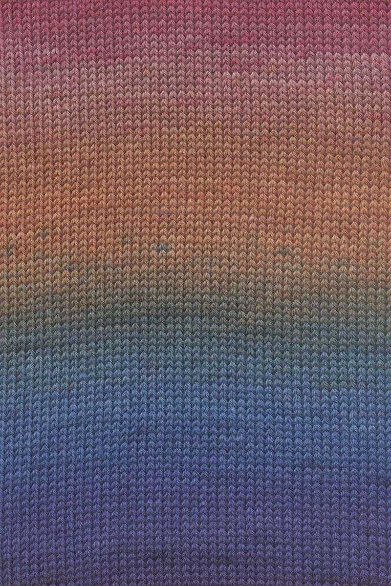 Lang Yarns Move 6-ply – 100g / 270m – Wine/Cognac/Blue (0001) – detail