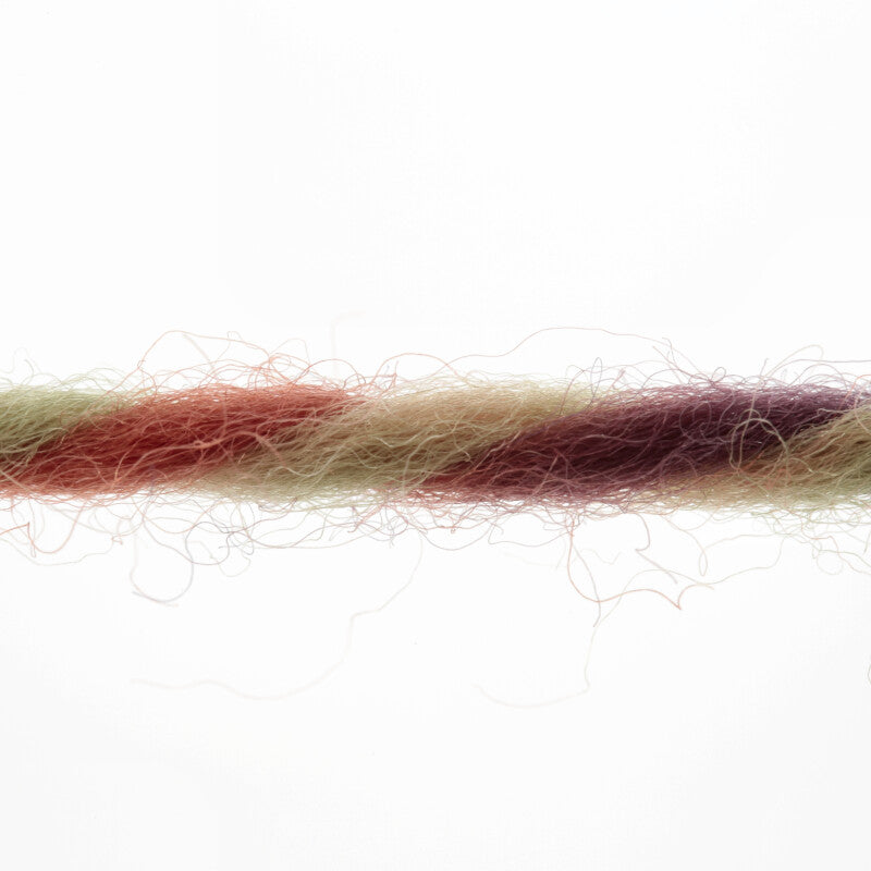 Lang Yarns Twister – 100g / 100m – Orange/Aubergine/Corn (0004) – yarn texture