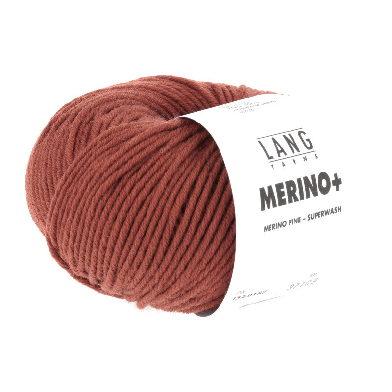 Lang Yarns Merino+ – 50g / 90m – Brick (0187)