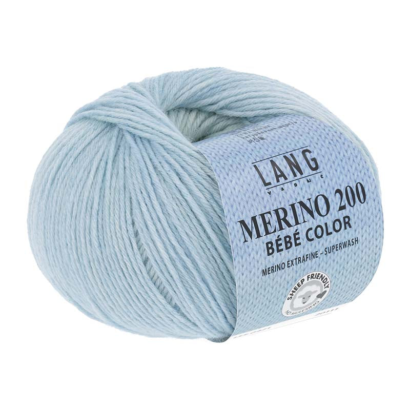 Lang Yarns Merino 200 Bébé Color Yarn, 203m / 50g – Azure (0421)