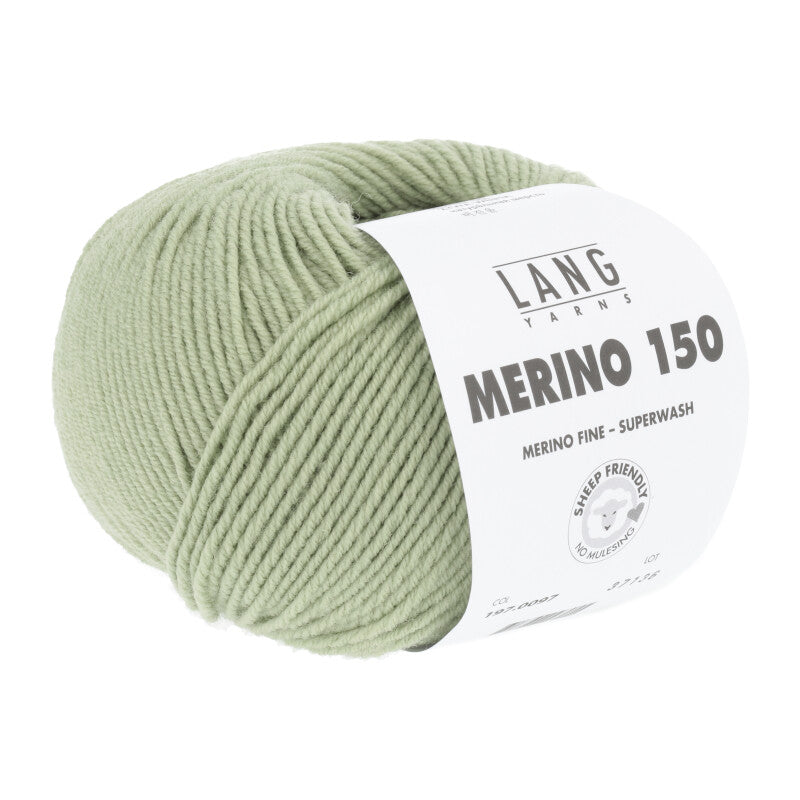 Lang Yarns Merino 150 Yarn, 150m / 50g – Lime Green (0097)