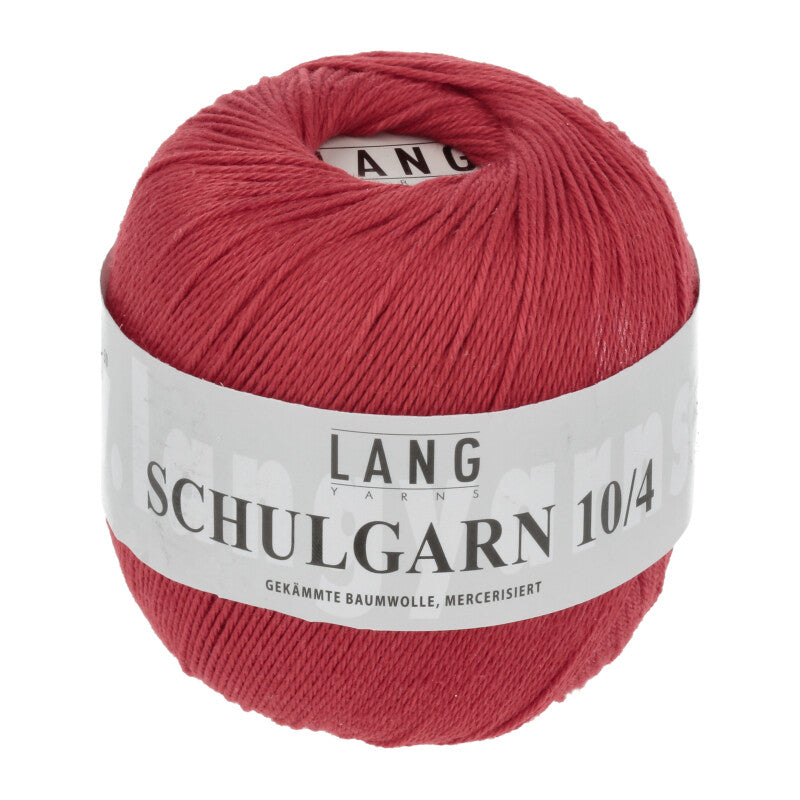 Lang Yarns Schulgarn 10/4 – 100% cotton yarn, 50g/160m – Hot Red (0060)