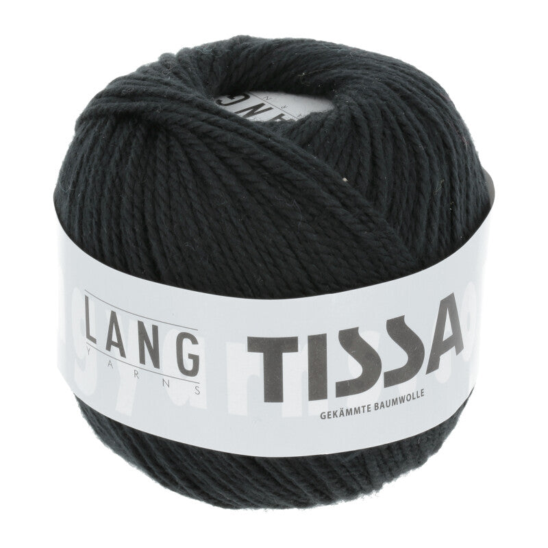 Lang Yarns Tissa β 50g / 80m β Black (0004)