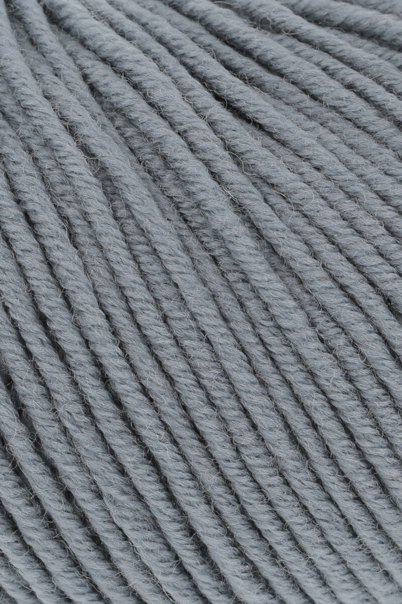 Lang Yarns Merino 120 Yarn, 120m / 50g – Mouse Grey (0124), yarn texture