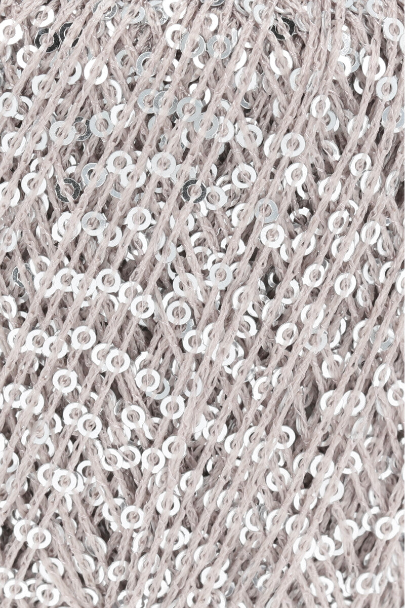 Lang Yarns Paillettes – 25g / 112m – Silver (0023) – detail