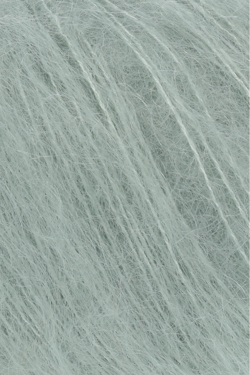 Lang Yarns Mohair Luxe Yarn, 175m / 25g – Sage (0092), yarn texture
