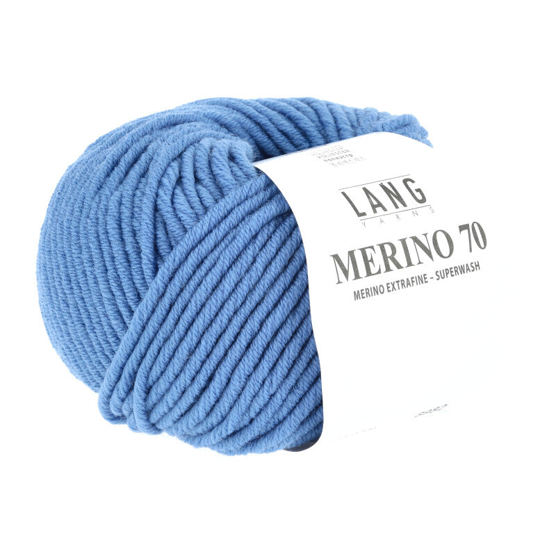 Lang Yarns Merino 70 – 50g / 70m – Blue (0206)