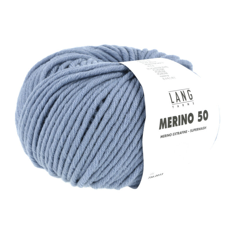 Lang Yarns Merino 50 – 100g / 90m – Light Jeans (0033)