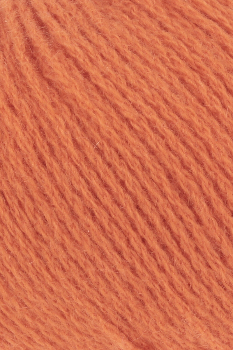 Lang Yarns Cashmere Premium Yarn, 115m / 25g – Orange (0159), yarn texture