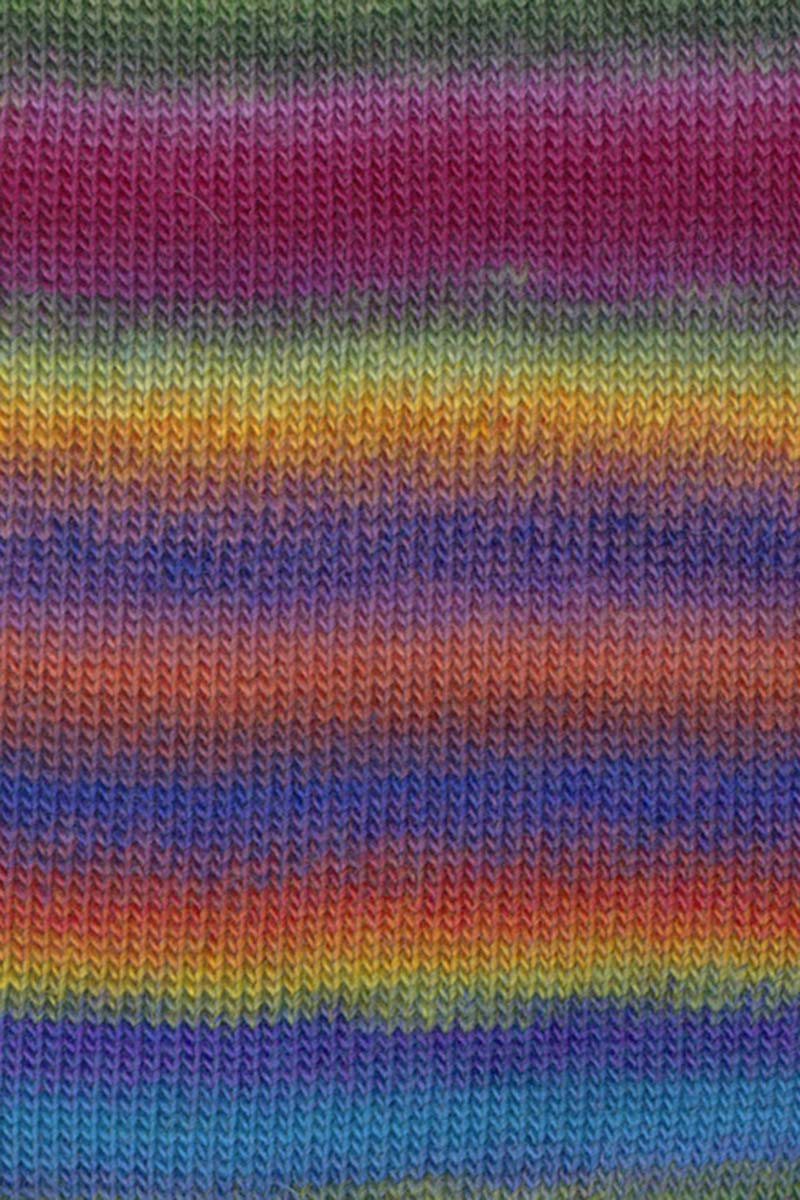 Lang Yarns Mille Colori Baby – 50g / 190m – Multicolour/Blue/Purple (0050) – detail