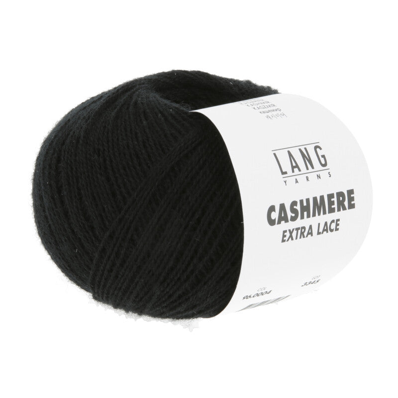 Lang Yarns Cashmere Extra Lace – 25g / 320m – Black (0004)
