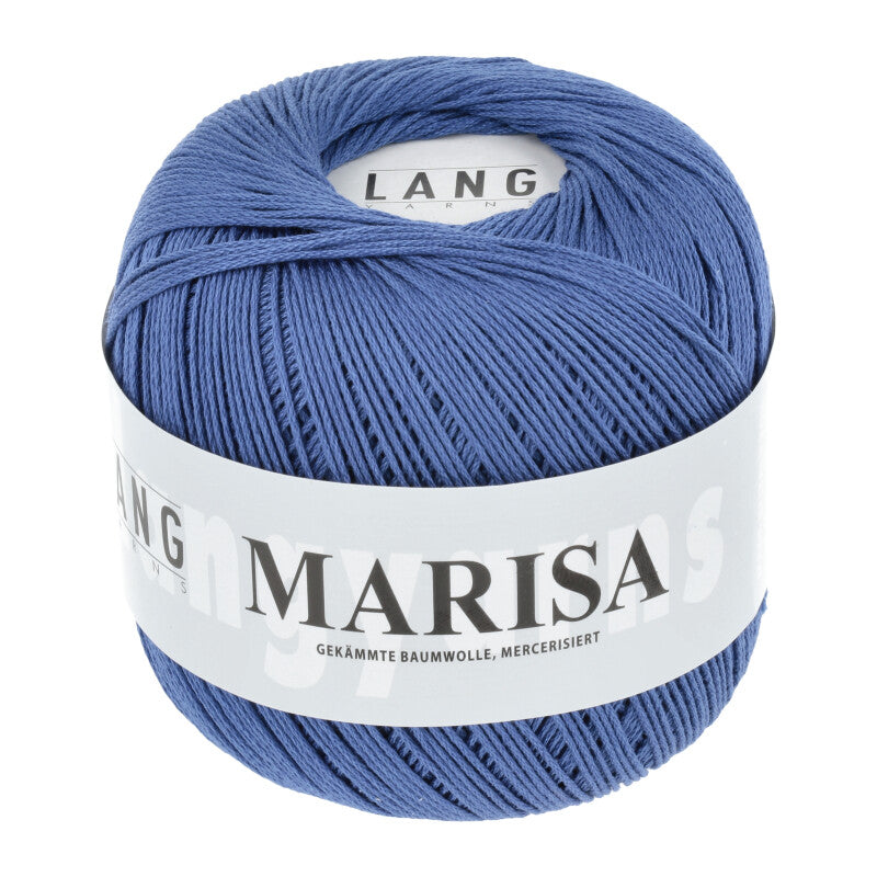 Lang Yarns Marisa – 100% Egyptian cotton yarn, 50g/210m – Sapphire (0076)