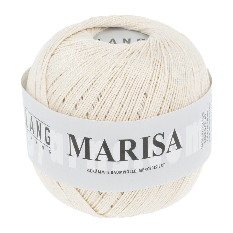 Lang Yarns Marisa – 100% Egyptian cotton yarn, 50g/210m – Panna (0094)