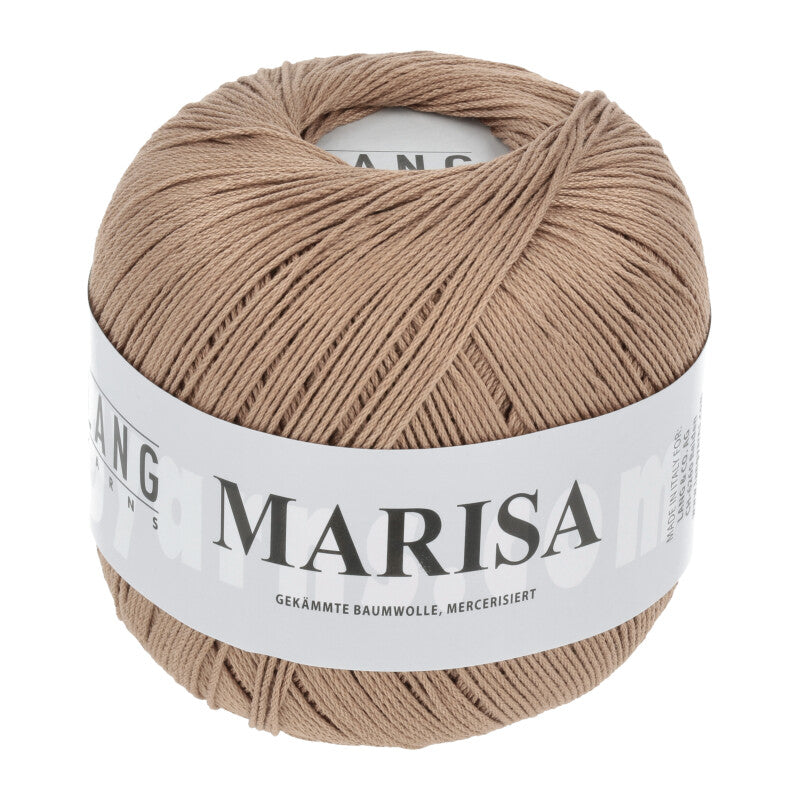 Lang Yarns Marisa – 100% Egyptian cotton yarn, 50g/210m – Camel (0095)