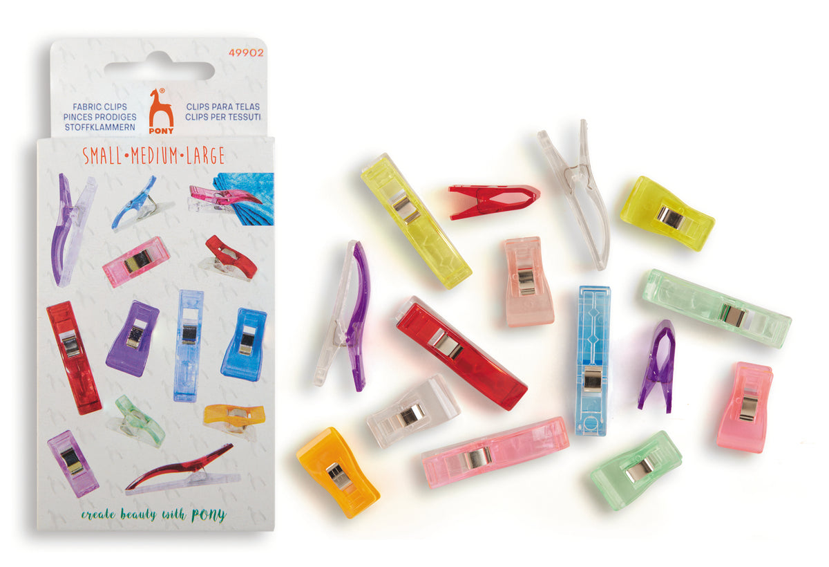 Pony Fabric Clips, Assorted