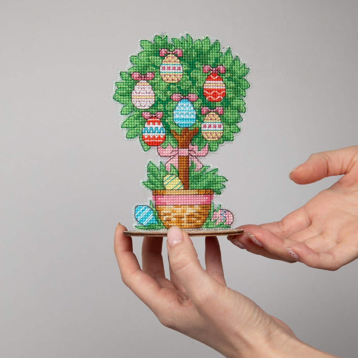 Counted cross stitch Easter Tree, Happy Easter! by Crystal Art.
