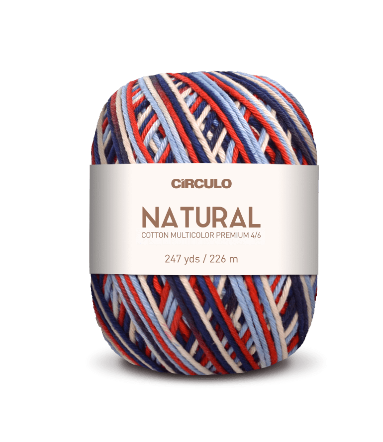 Circulo Barroco Multicolor Premium 4/6, 100% Cotton Yarn for Crochet and Knitting, 226m/200g - Leo Hobby Marketplace