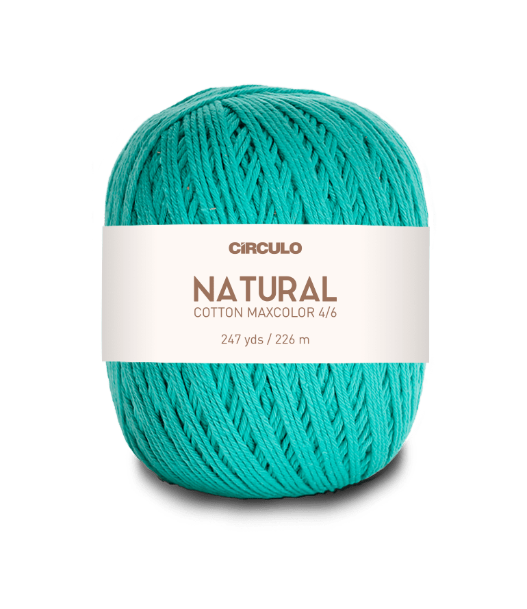 Circulo Natural Cotton Maxcolor (Barroco) 4/6 100% Cotton Yarn for Crochet and Knitting, 226m/200g - Leo Hobby