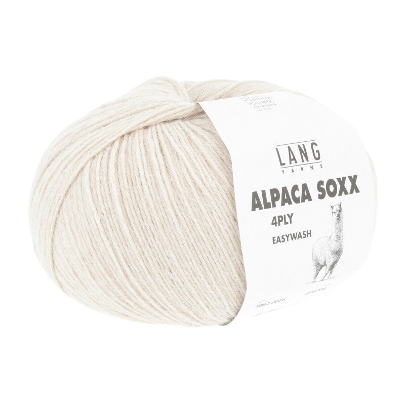 Lang Yarns Alpaca Soxx 4-ply Yarn, 390m / 100g – Sand Mélange (0026)