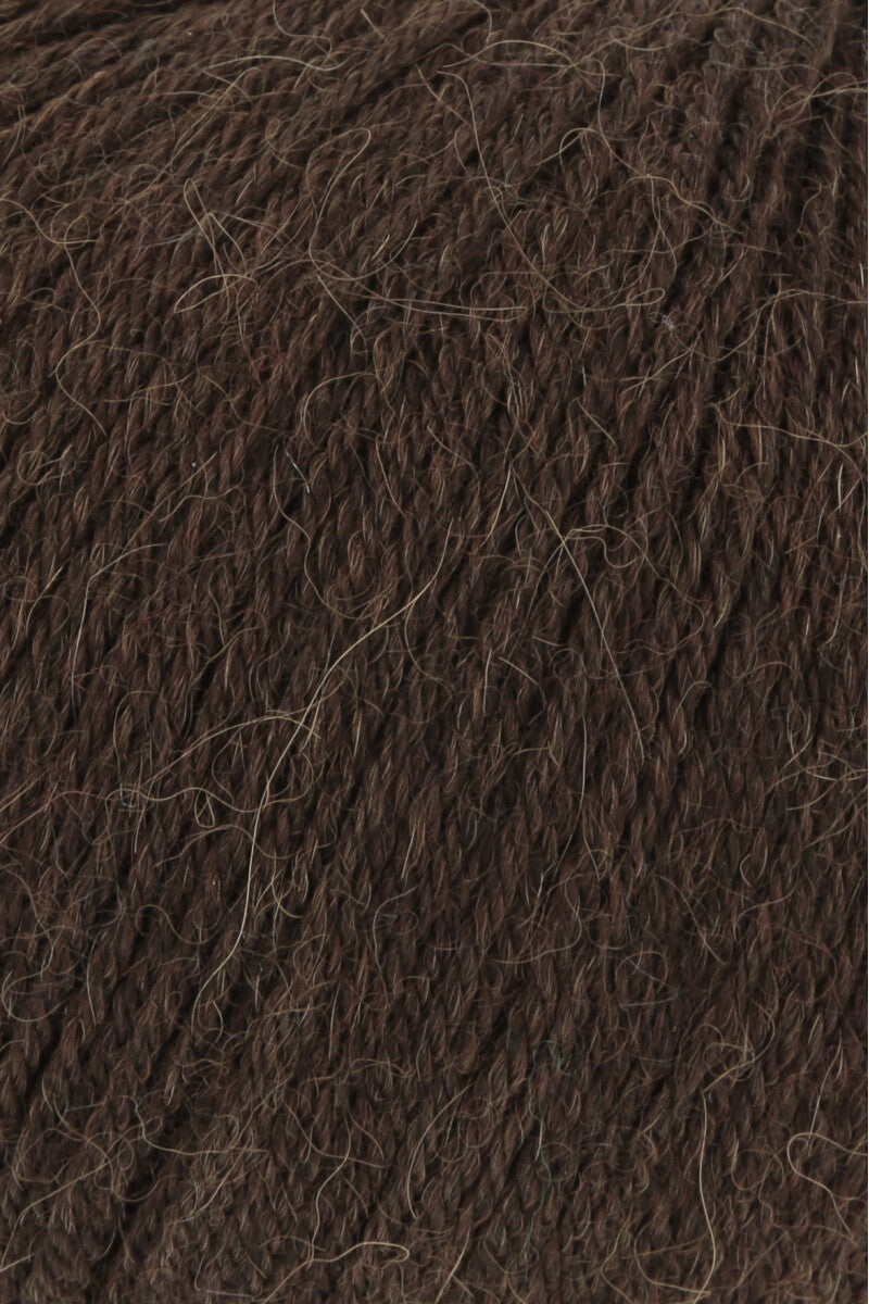 Lang Yarns Alpaca Soxx 4-ply Yarn, 390m / 100g – Brown (0067), yarn texture