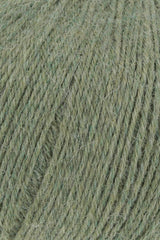 Lang Yarns Alpaca Soxx 4-ply Yarn, 390m / 100g – Light Olive Mélange (0097), yarn texture