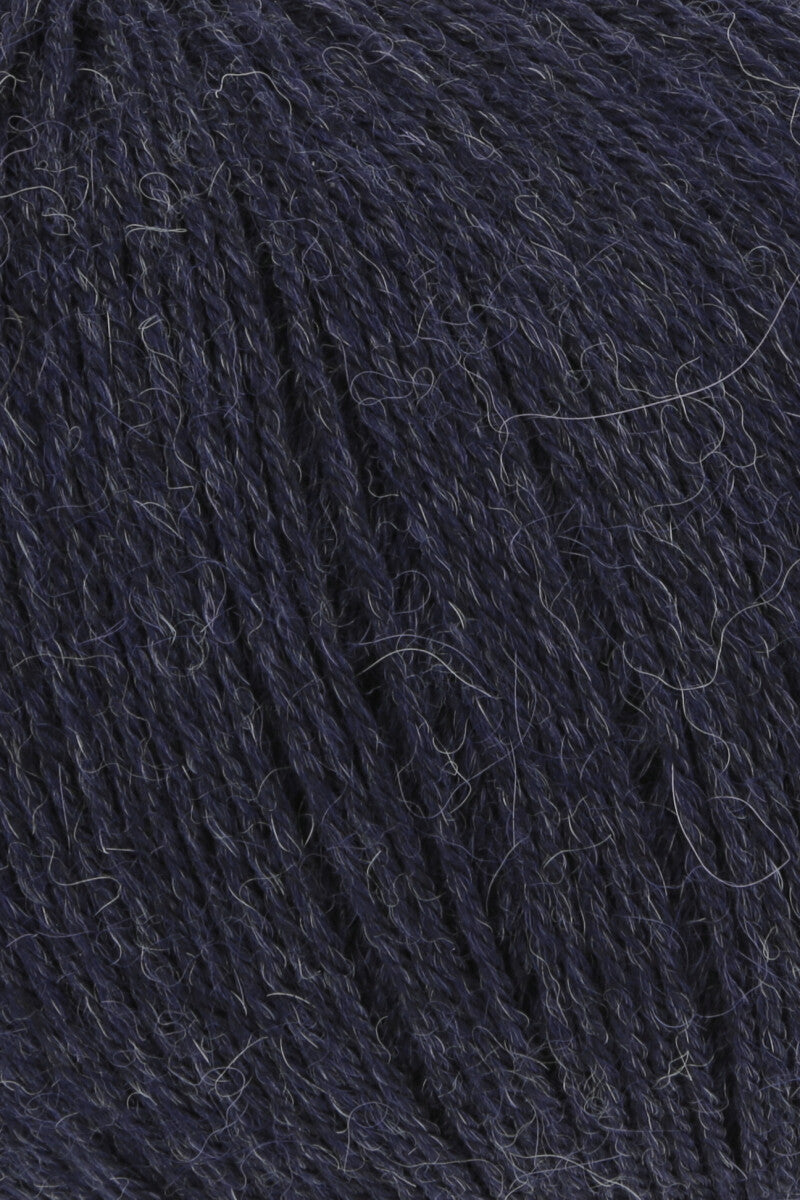 Lang Yarns Alpaca Soxx 4-ply Yarn, 390m / 100g – Navy Mélange (0125), yarn texture