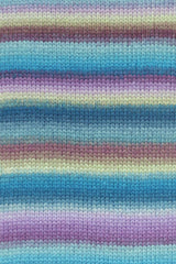 Lang Yarns Cloud Yarn, 260m / 100g – Petrol/Turquoise/Purple/Light Green (0019), yarn texture