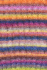Lang Yarns Cloud Yarn, 260m / 100g – Orange/Navy/Yellow/Plum (0031), yarn texture