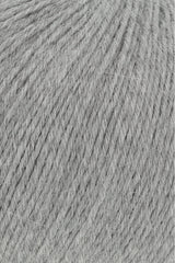 Lang Yarns Alpaca Soxx 6-ply Yarn, 390m / 150g – Light Grey Mélange (0003), yarn texture