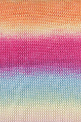 Lang Yarns Quattro Dégradé – 100g / 240m – Orange/Berry/Yellow (0018) – detail