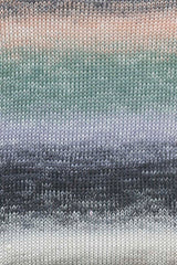 Lang Yarns Quattro Dégradé – 100g / 240m – Black/Greygreen/Lilac (0020) – detail