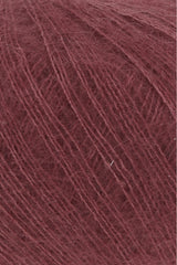 Lang Yarns Mohair 21 Yarn, 375m / 25g – Dark Red (0063), yarn texture