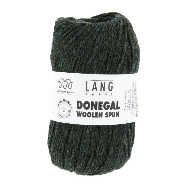 Lang Yarns Donegal Woolen Spun Yarn, 105m / 50g – Dark Green (0018)
