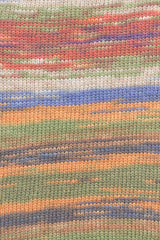 Lang Yarns Eternity – 100g / 340m – Orange/Olive/Periwinkle/Rust (0003) – detail