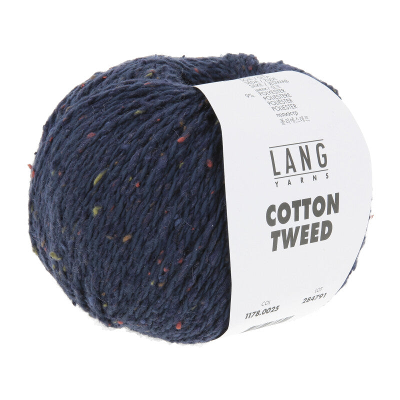 Lang Yarns Cotton Tweed – 50g / 130m – Navy (0025)