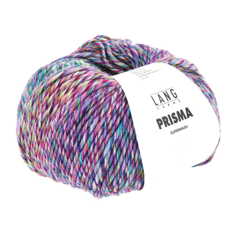 Lang Yarns Prisma – 100g / 180m – Dark Purple/Petrol/Orange (0002)