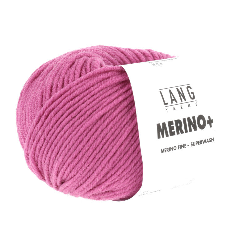 Lang Yarns Merino+ – 50g / 90m – Pink (0185)