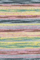 Lang Yarns Merino 200 Bébé Color Yarn, 203m / 50g – Mauve/Jeans/Baby Yellow (0605), yarn texture