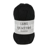 Lang Yarns Quattro – 50g / 120m – Black (0004)