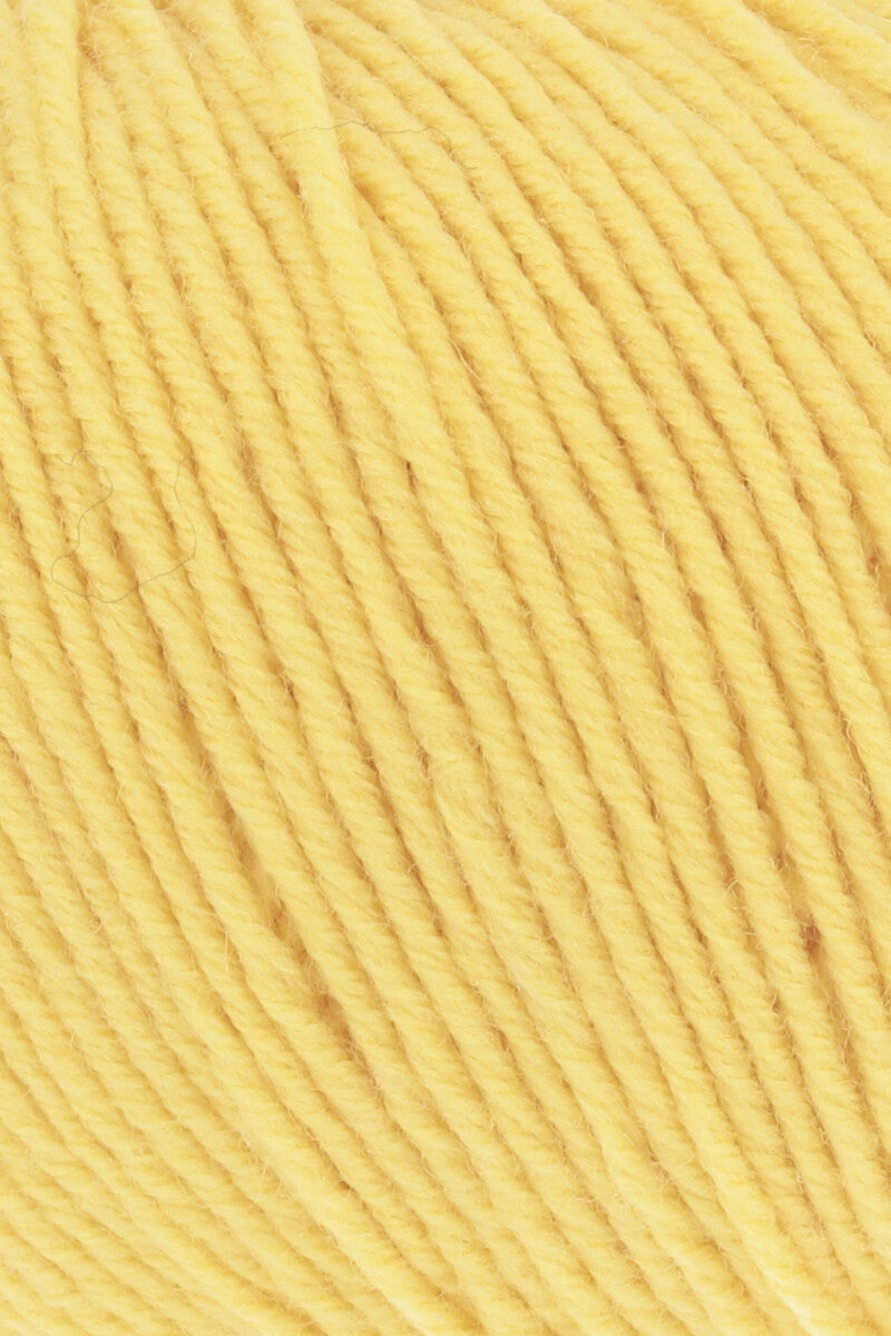 Lang Yarns Merino 150 Yarn, 150m / 50g – Gold Yellow (0049), yarn texture
