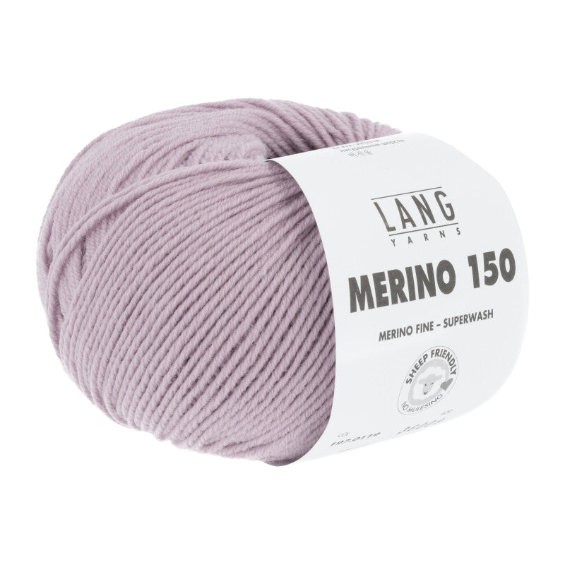 Lang Yarns Merino 150 Yarn, 150m / 50g – Dark Rose (0119)