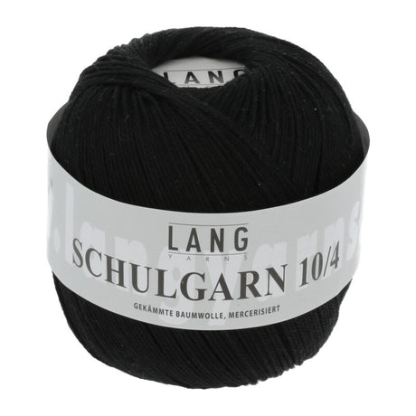 Lang Yarns Schulgarn 10/4 – 100% cotton yarn, 50g/160m – Black (0004)