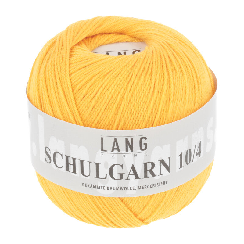 Lang Yarns Schulgarn 10/4 – 100% cotton yarn, 50g/160m – Gold (0077)