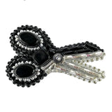 Beadwork kit for creating broоch Crystal Art Scissors